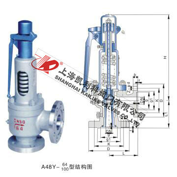 A48H、A48Y带扳手弹簧全启式安全阀